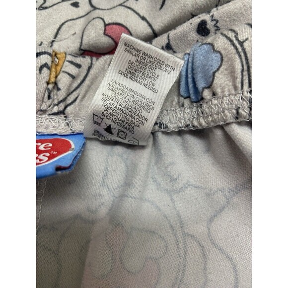 Care Bears Pajama Pants Womens Size Large Light Gray Pull On Tie Jogger Style - Picture 5 of 6